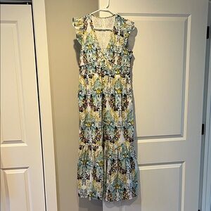 Anthropologie Multicolor Floral Maxi Dress